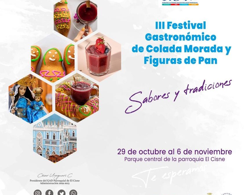 Tercer Festival Gastronómico de Colada Morada y Figuras de Pan, “Sabores y Tradiciones”