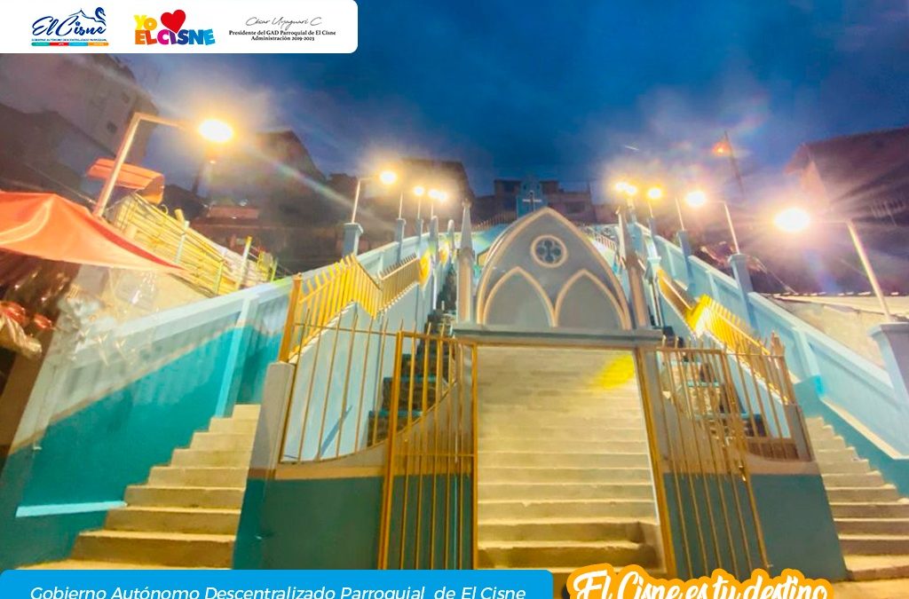 Cambio de luminarias e implementación de iluminación decorativa para la urna y escalinata La Cruz